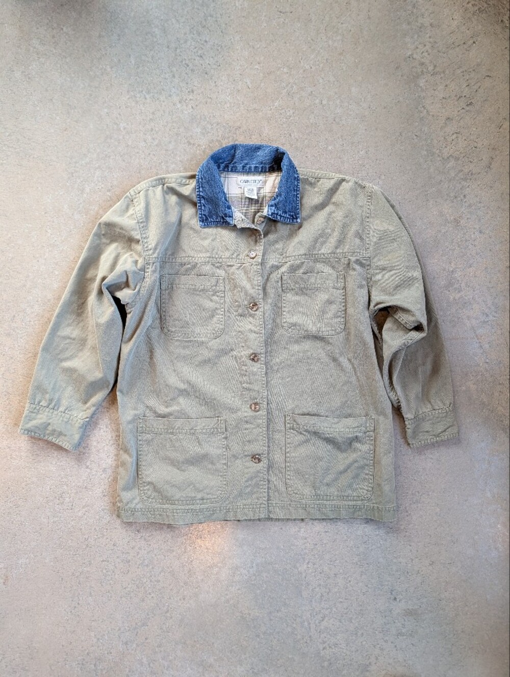 Barn Jacket Chore Coat Utility  Field Large Olive Green